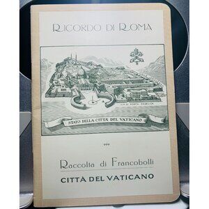 Ricordo Di Roma Vatican Stamp Collection Book Featuring Città Del Vaticano Stamp